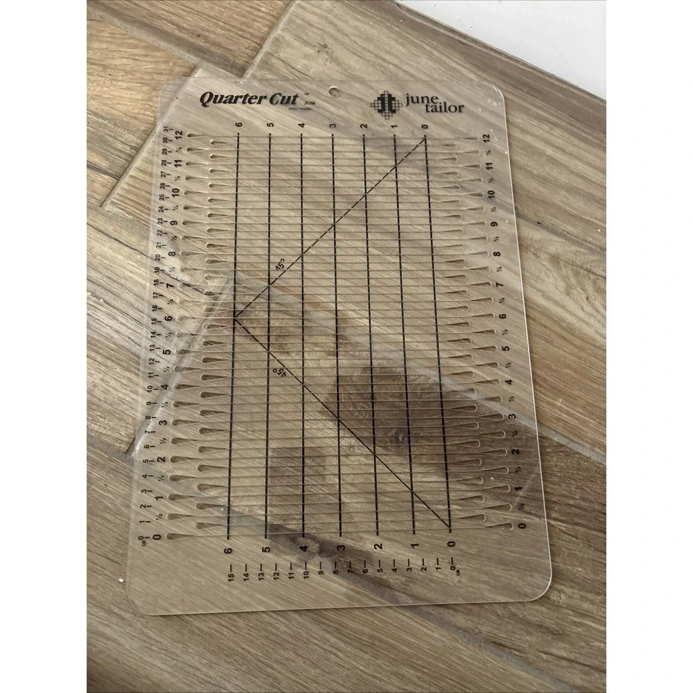 June Tailor Shape Cut Slot Ruler-Acrylic Cutting Tool JT794 For Quilting Cutting